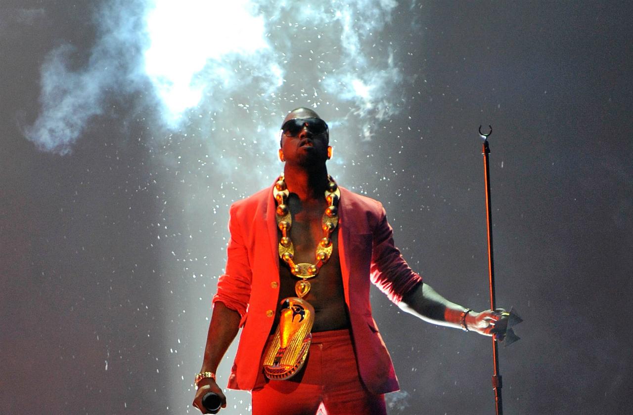 Kanye West performs onstage during the 2010 BET Awards held at the Shrine Auditorium on June 27, 2010 in Los Angeles, California