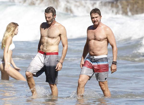 Gerard Butler Shirtless On The Beach In Malibu