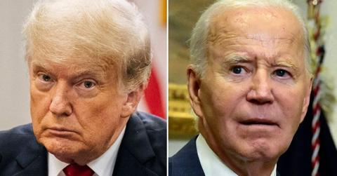 Split photo of Donald Trump and Joe Biden.
