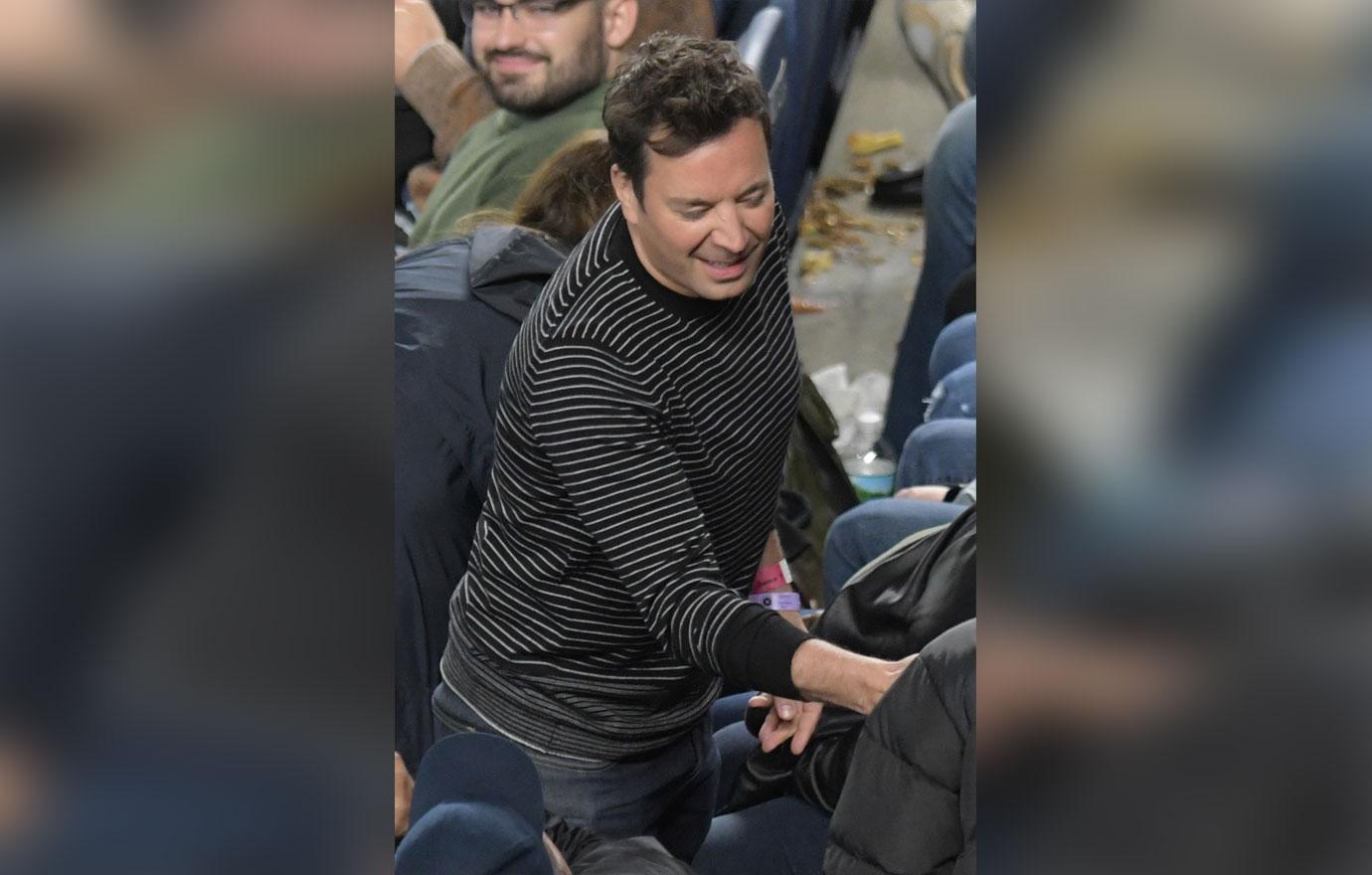 Jimmy Fallon Drinking Beer Baseball