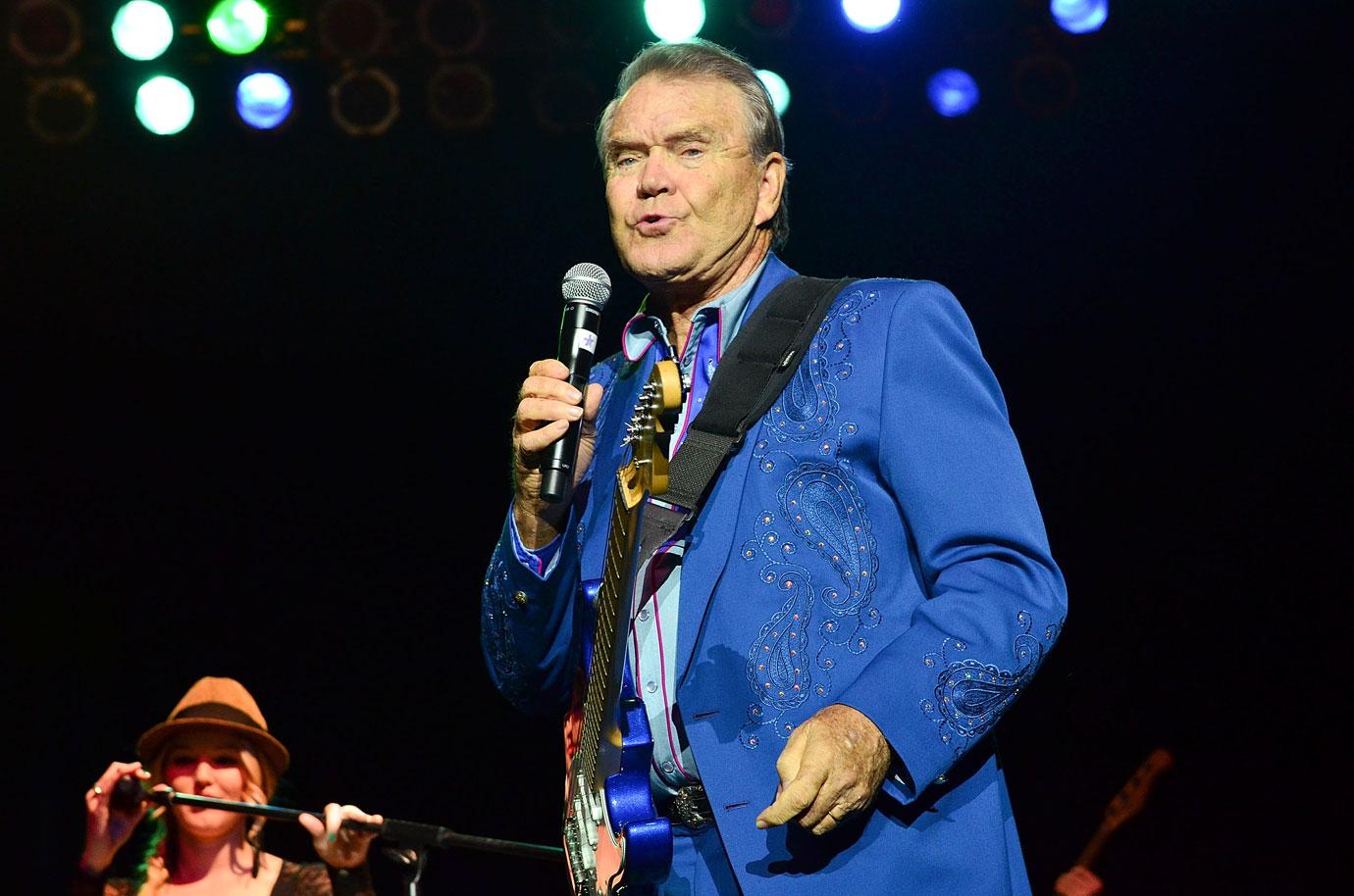 //glen campbell dead drugs violence marriages divorce