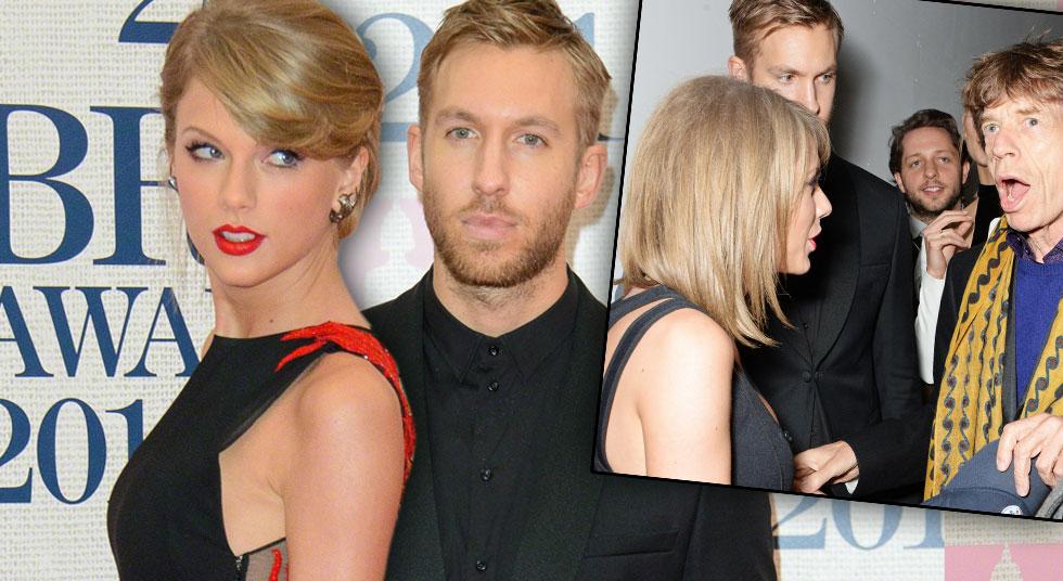 Taylor Swift And Calvin Harris Get Handsy At Brit Awards After Party Does His Girlfriend Know 0167