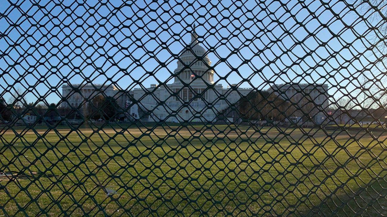 A photo of the Capitol Building on January 7, 2021