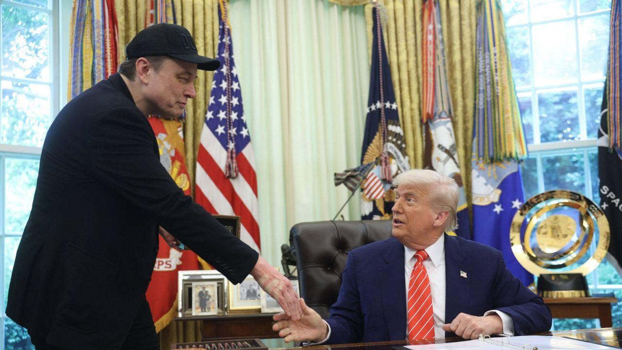 A photo of Elon Musk and Donald Trump