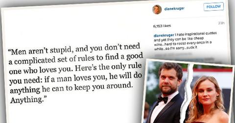 //diane kruger joshua jackson break up rumors instagram message pp