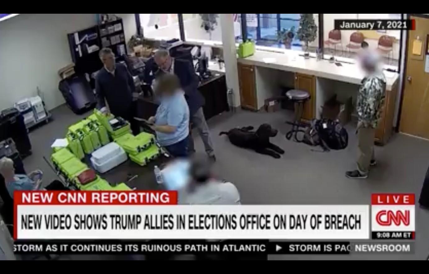 Security Footage Shows Allies Of Donald Trump Mishandling Voting Equipment