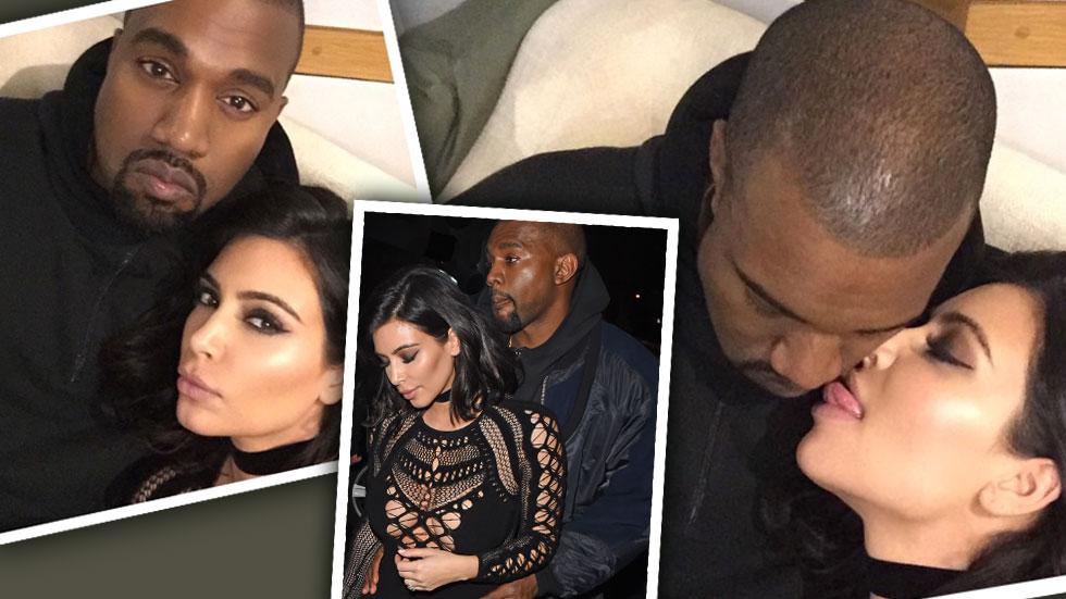 Kim Kardashian Licks Kanye West