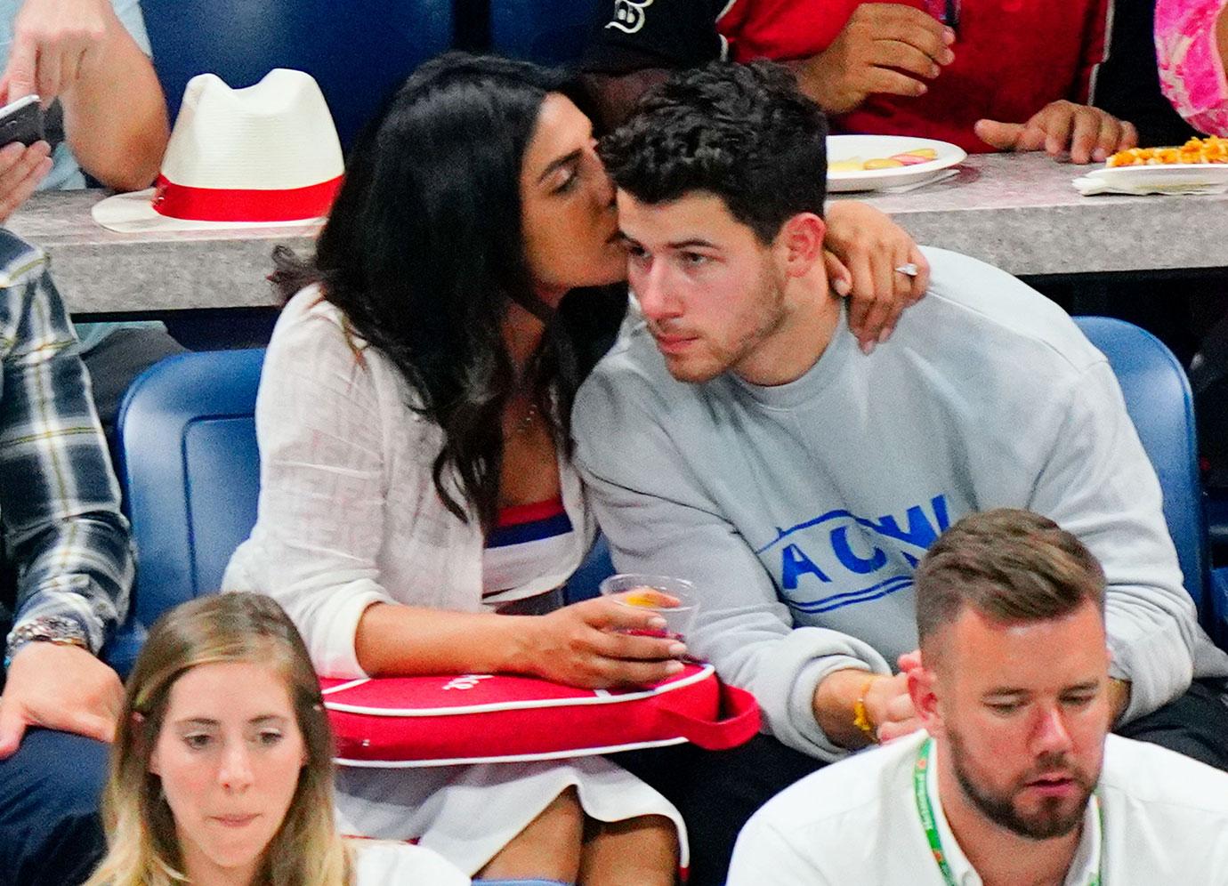 US Open Celebrities Priyanka Chopra Nick Jonas