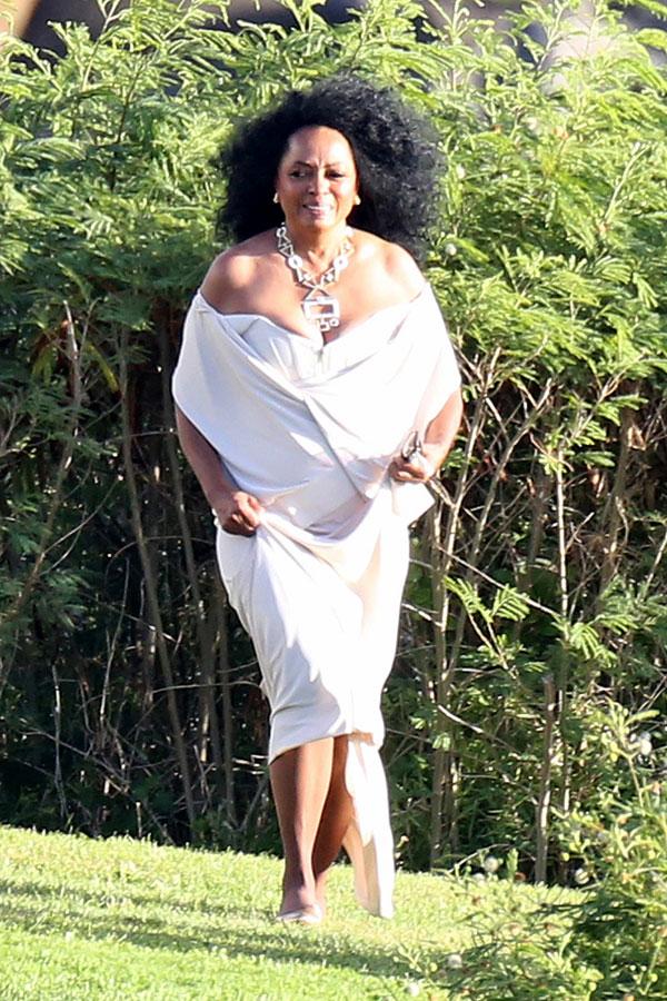 //diana ross at daughters wedding with kids