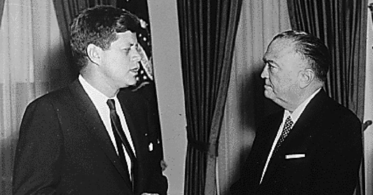 Photo of John F. Kennedy, J. Edgar Hoover