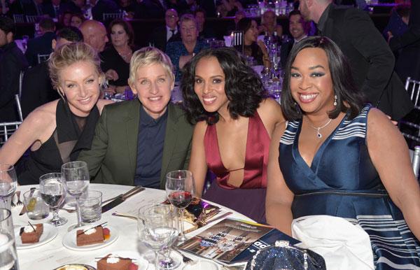 //Zoe Saldana Kerry Washington GLAAD Beverly Hilton Hotel