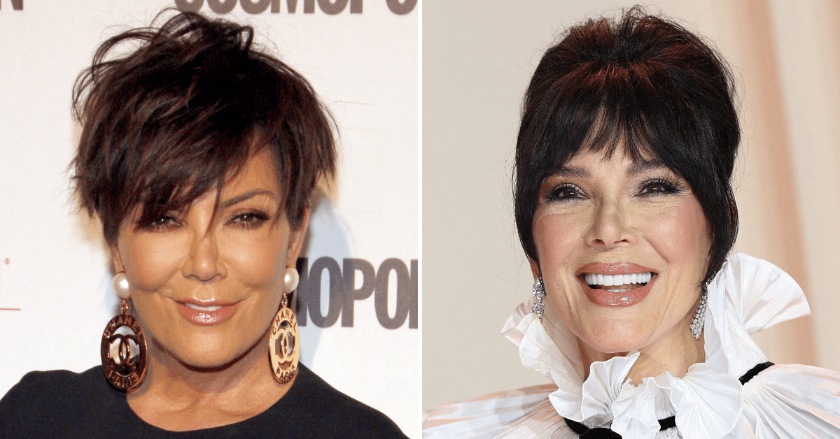 Split photo of Kris Jenner in 2011, Kris Jenner in 2025