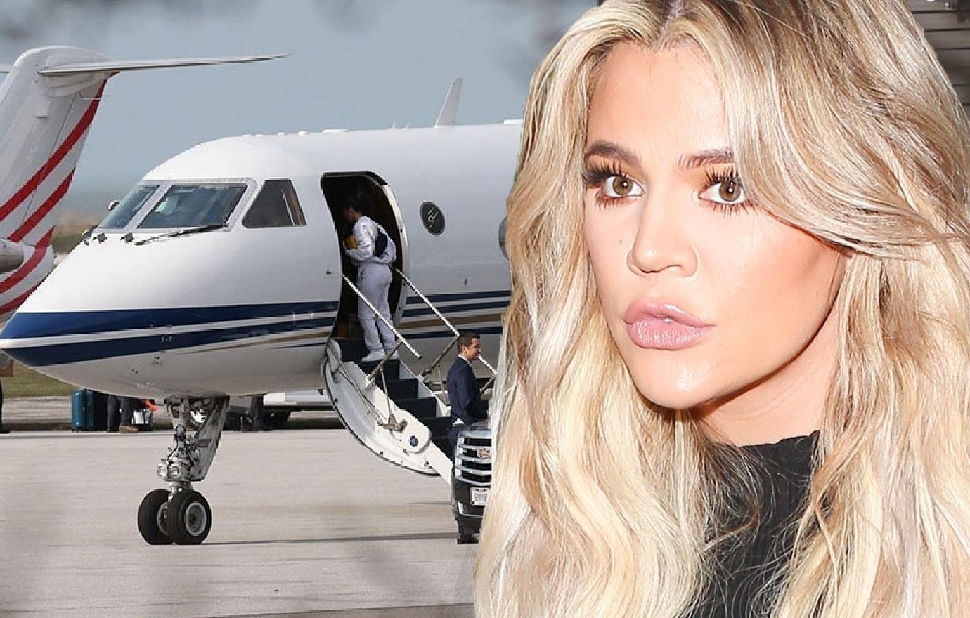 Kim And Kourtney Return Home After Khloe Kardashian Gives Birth