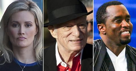 Split photo of Holly Madison, Hugh Hefner, Sean 'Diddy' Combs
