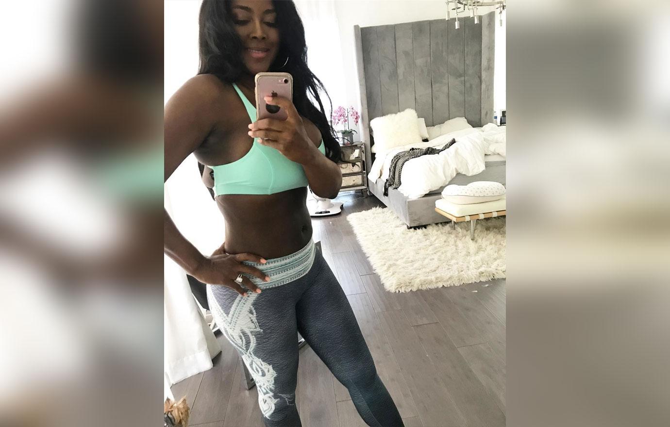 Kenya Moore Flat Tummy Post Baby Body