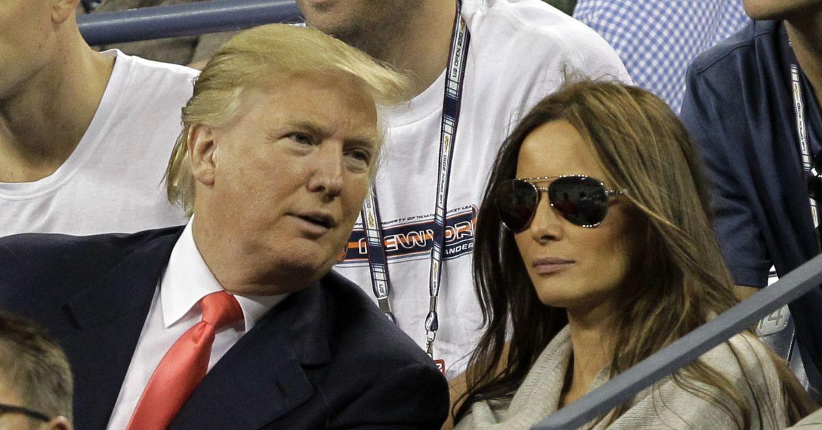 picture of donald trump and Melania Trump at US Open