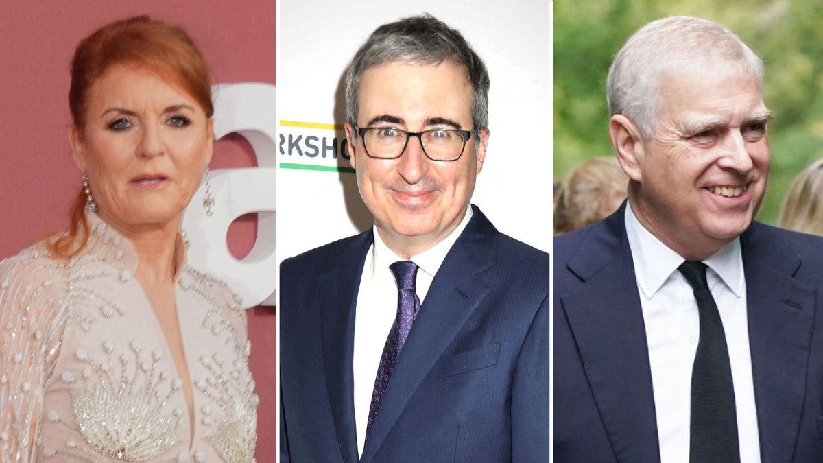 split image of Sarah Ferguson / John Oliver / Andrew Mouthbatten-Windsor