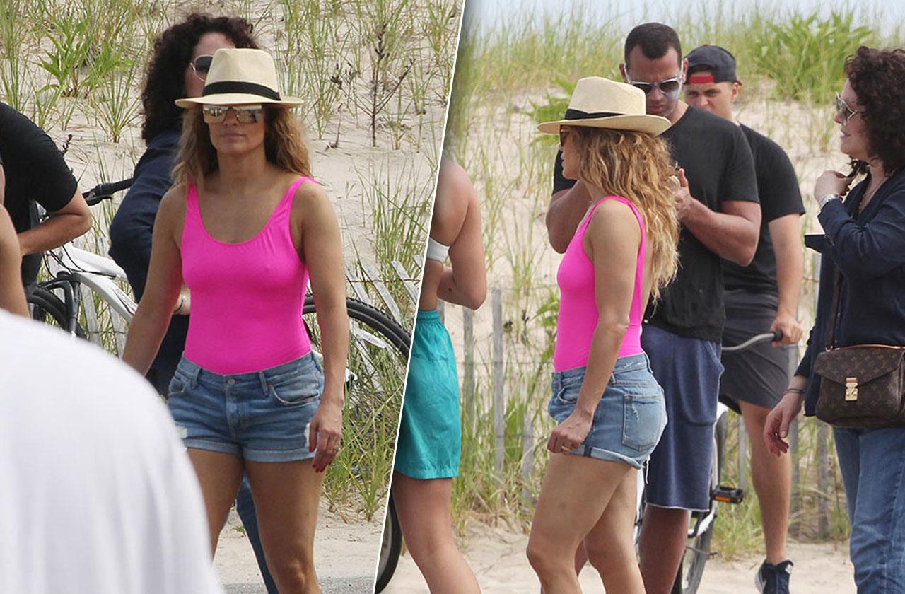 Jennifer Lopez & Alex Rodriguez Spend Family Beach Day With Kids