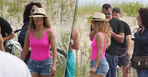 Jennifer Lopez Alex Rodriguez Family Beach Kids