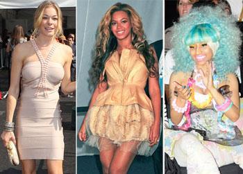 //leann rimes beyonce nicki minaj ny fashion week