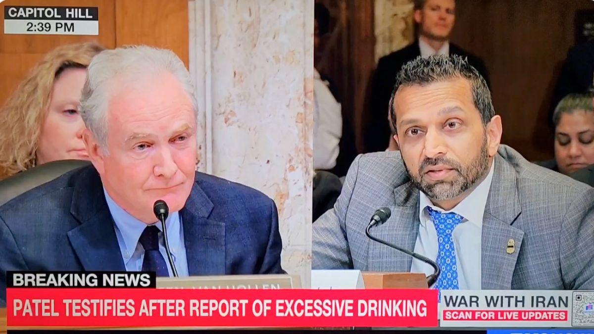 Photo of Chris Van Hollen and Kash Patel