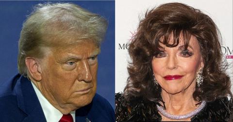 Composite picture of Donald Trump and Joan Collins