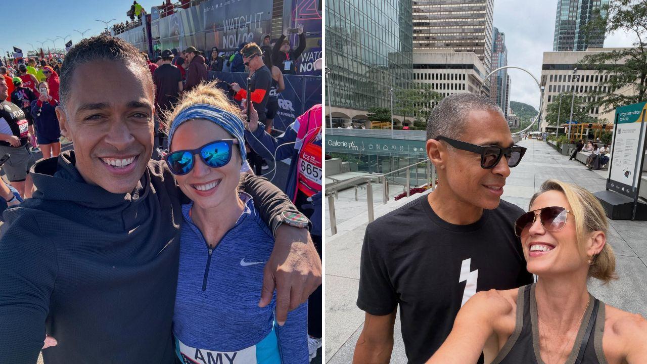 Photos of Amy Robach and TJ Holmes