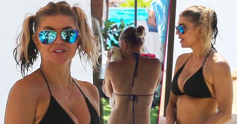 Fergie cleavage bikini hawaii