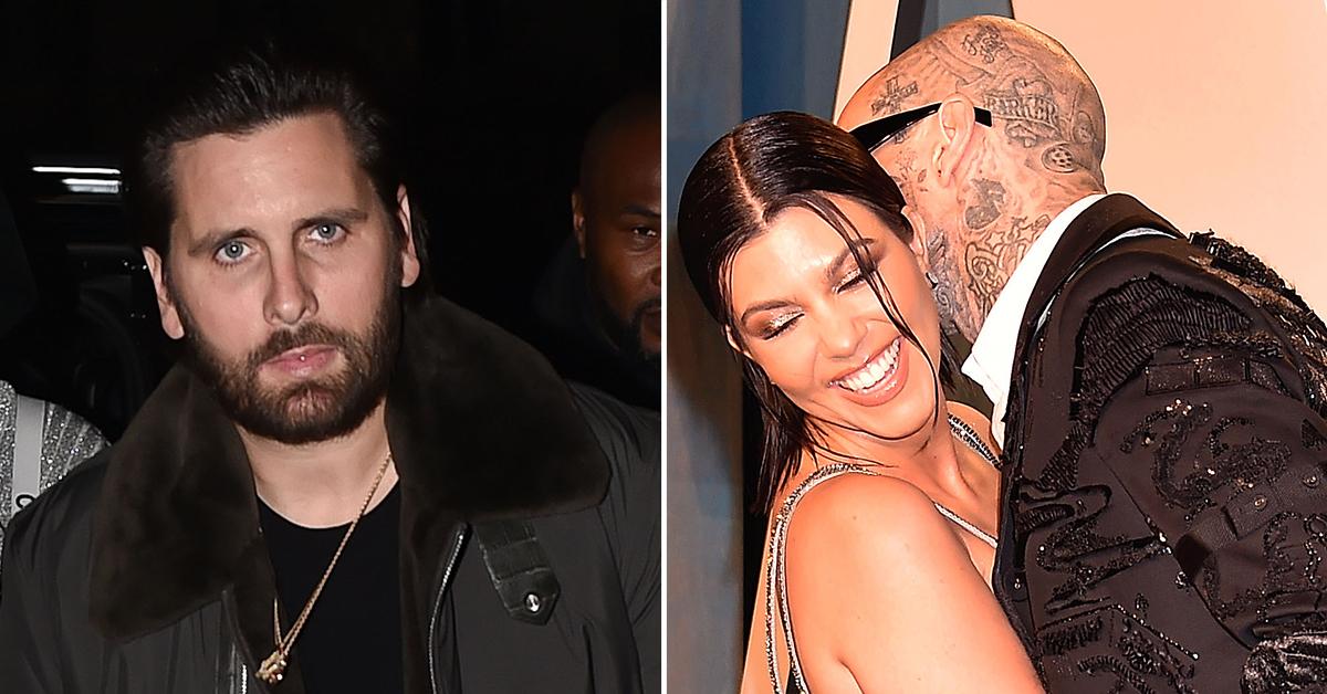 scott disick kourtney kardashian look alike first photos travis barker wedding