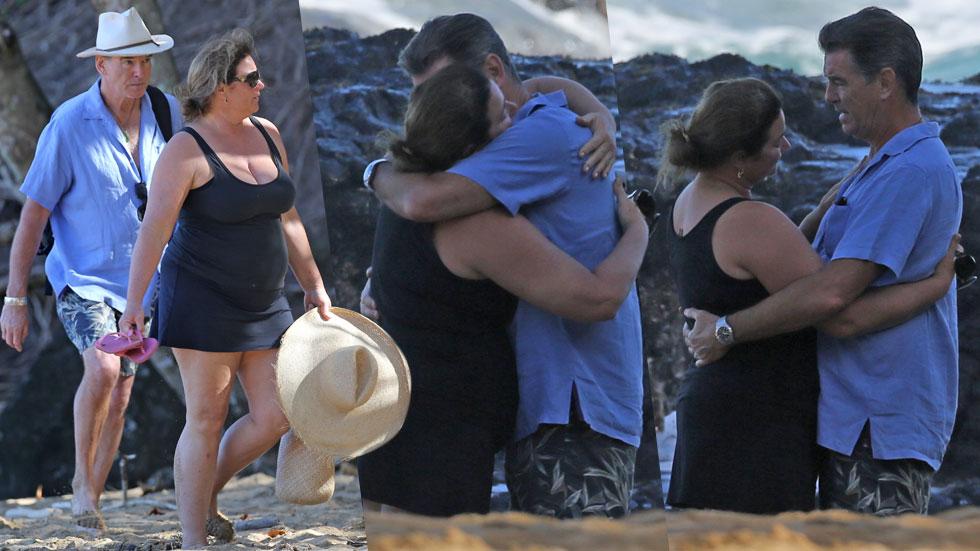 Pierce Brosnan & Wife Keely Can't Keep Their Hands Off Each Other