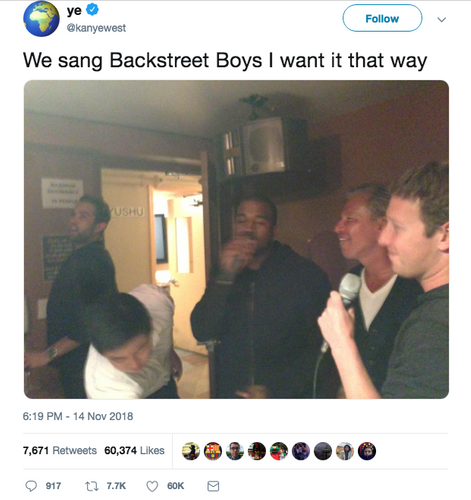 Kanye West & Mark Zuckerberg Sing Backstreet Boys At Karaoke Joint