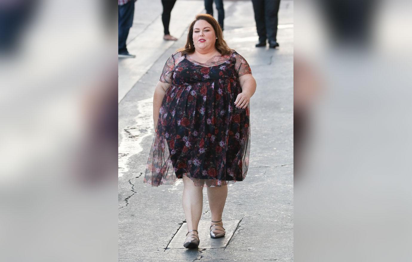 Chrissy Metz smiles dress Jimmy Kimmel