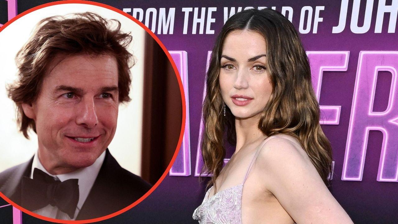 Split photos of Ana de Armas and Tom Cruise