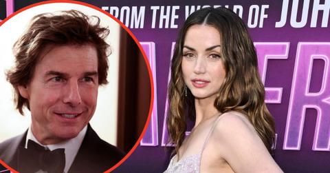 Split photos of Ana de Armas and Tom Cruise