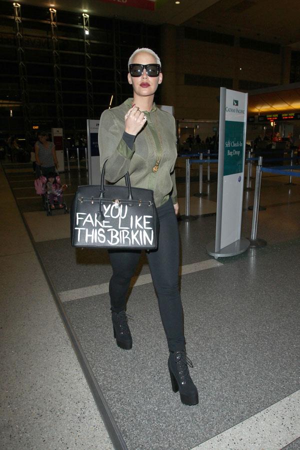 Amber Rose "Fake" Birkin Bag