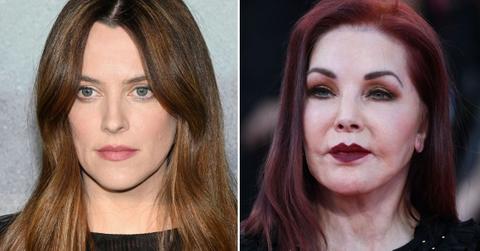 Split photo of Riley Keough, Priscilla Presley.