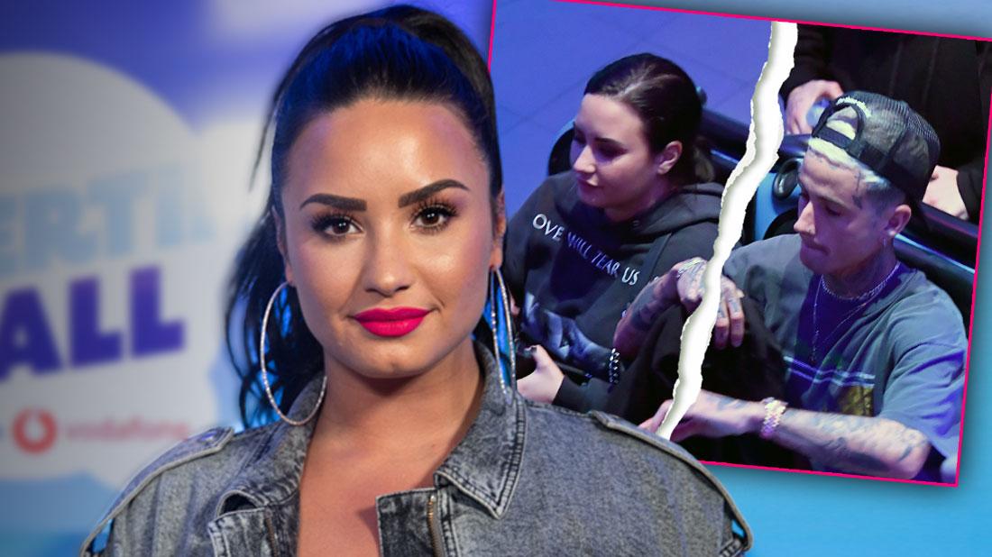 Smiling Demi Lovato Gets New Tattoo After Split From Austin Wilson Inset, Demi and Austin