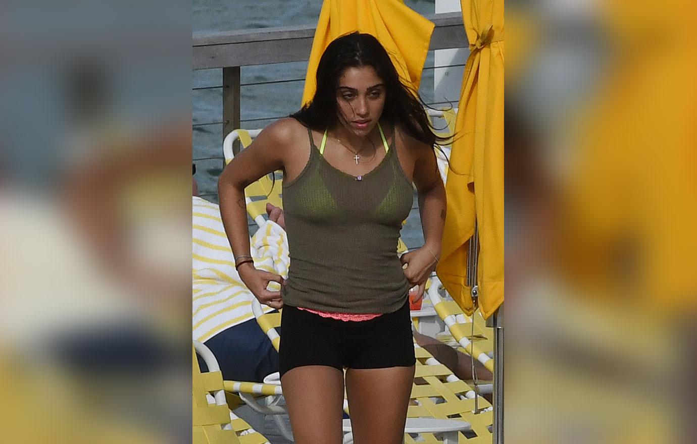 Madonna’s Daughter Lourdes Leon Wears Yellow Bikini With Boyfriend