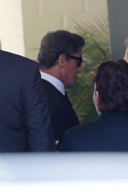 Sylvester Stallone Arrives At Son Sages Funeral