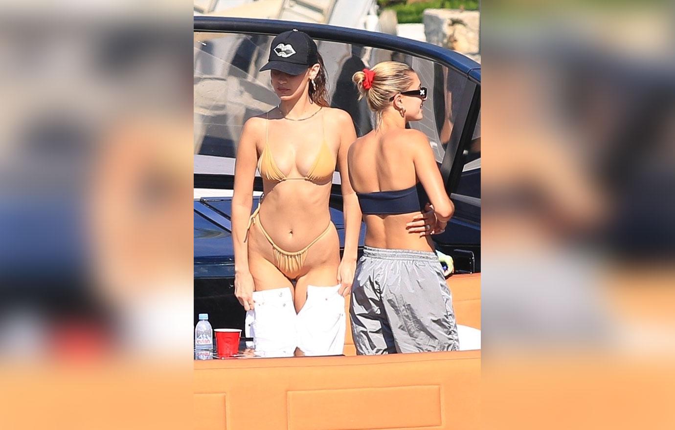 Bella Hadid Bikini Butt Hailey Baldwin