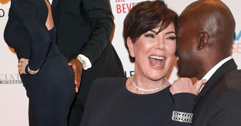 Kris Jenner Corey Gamble Reunite Red Carpet Butt Pics