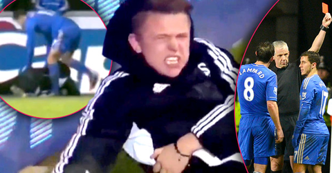 //ball boy kicked ribs