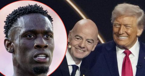 picture of Folarin Balogun, Gianni Infantino and Donald Trump