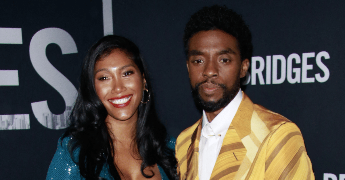 Photo of Taylor Simone Ledward and Chadwick Boseman