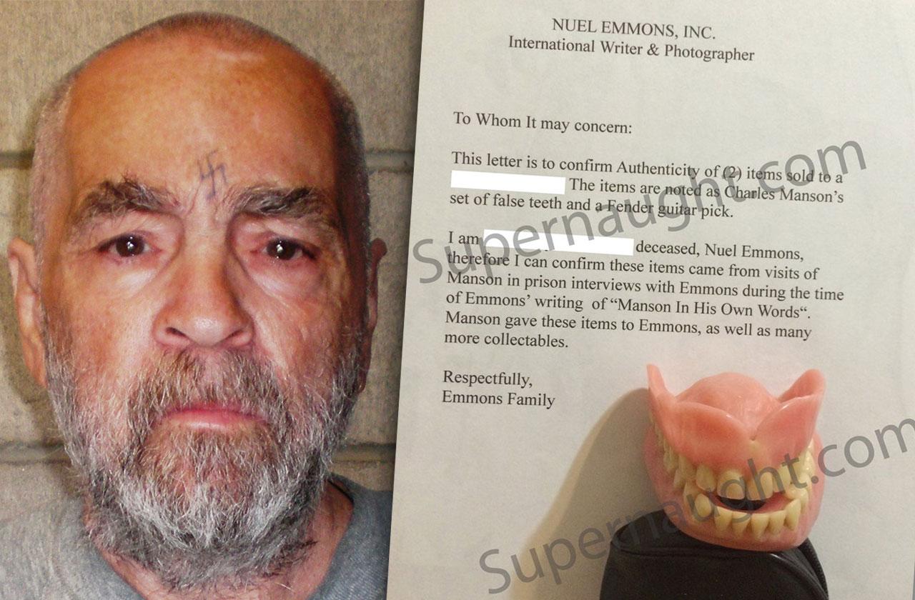 Charles Manson False Teeth Auction