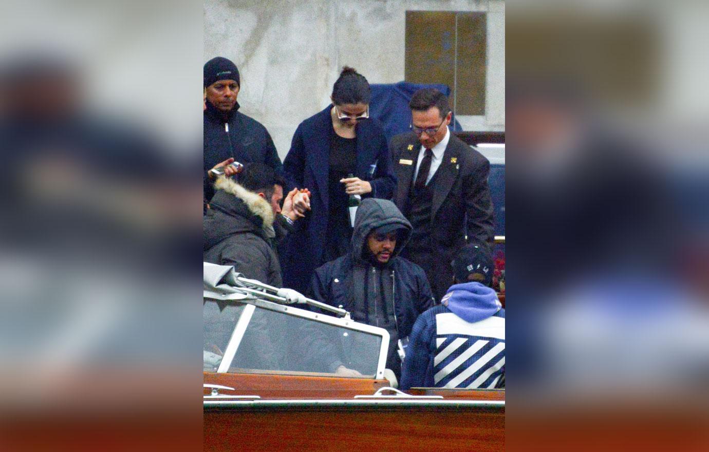 //selena gomez the weeknd kissing venice italy boat vacation