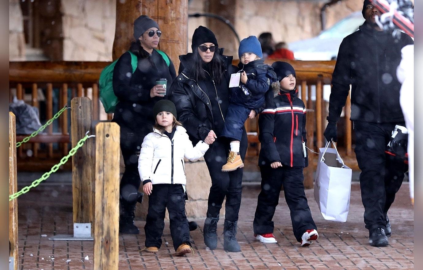 Kourtney Kardashian Kids Hit Slopes Utah