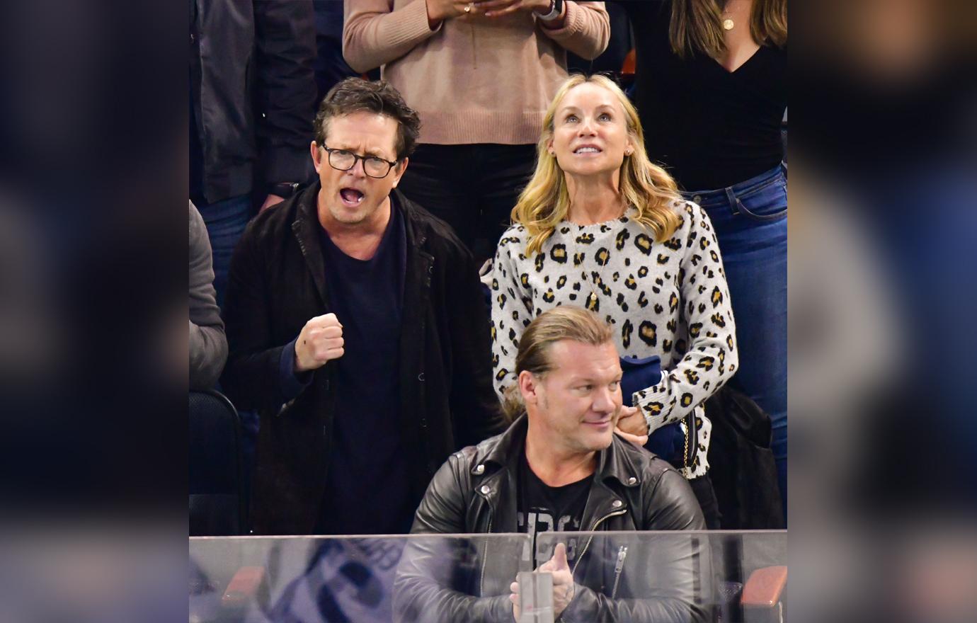 Michael J. Fox & Wife Tracy Pollan Attend Hockey Game Following Drinking Binge Admission