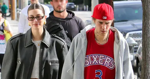 justin bieber spotted leaving church wife hailey bieber dad stephen baldwin prayers couple