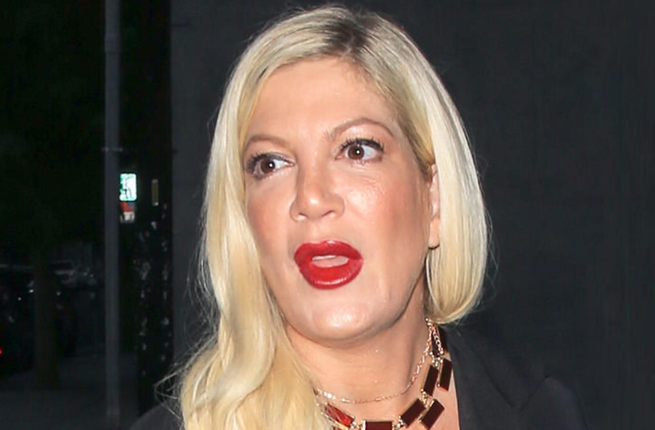 tori spelling evacuated fire lie